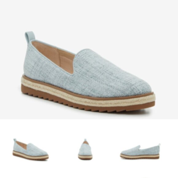 NWT KELLY & KATIE Zemi Denim Blue Tweed Espadrille Slip-On Shoes 7 - Picture 13 of 13